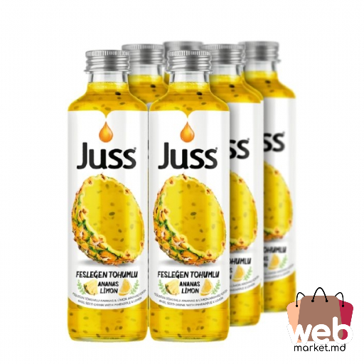 JUSS Băutură cu semințe de busuioc și aromă de ananas și lămâie 250ml