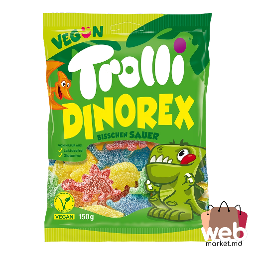 TROLLI Bomboane gumate Dinorex 100g